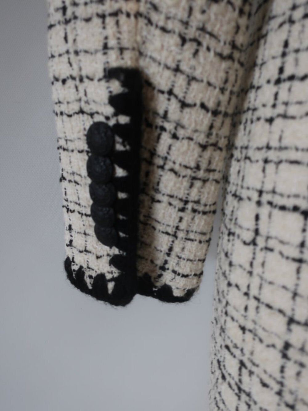 Womens Veronica Beard Palatine (Item-97) White Black Tweed Boucle V-Neck Dress 4 - Picture 13 of 16